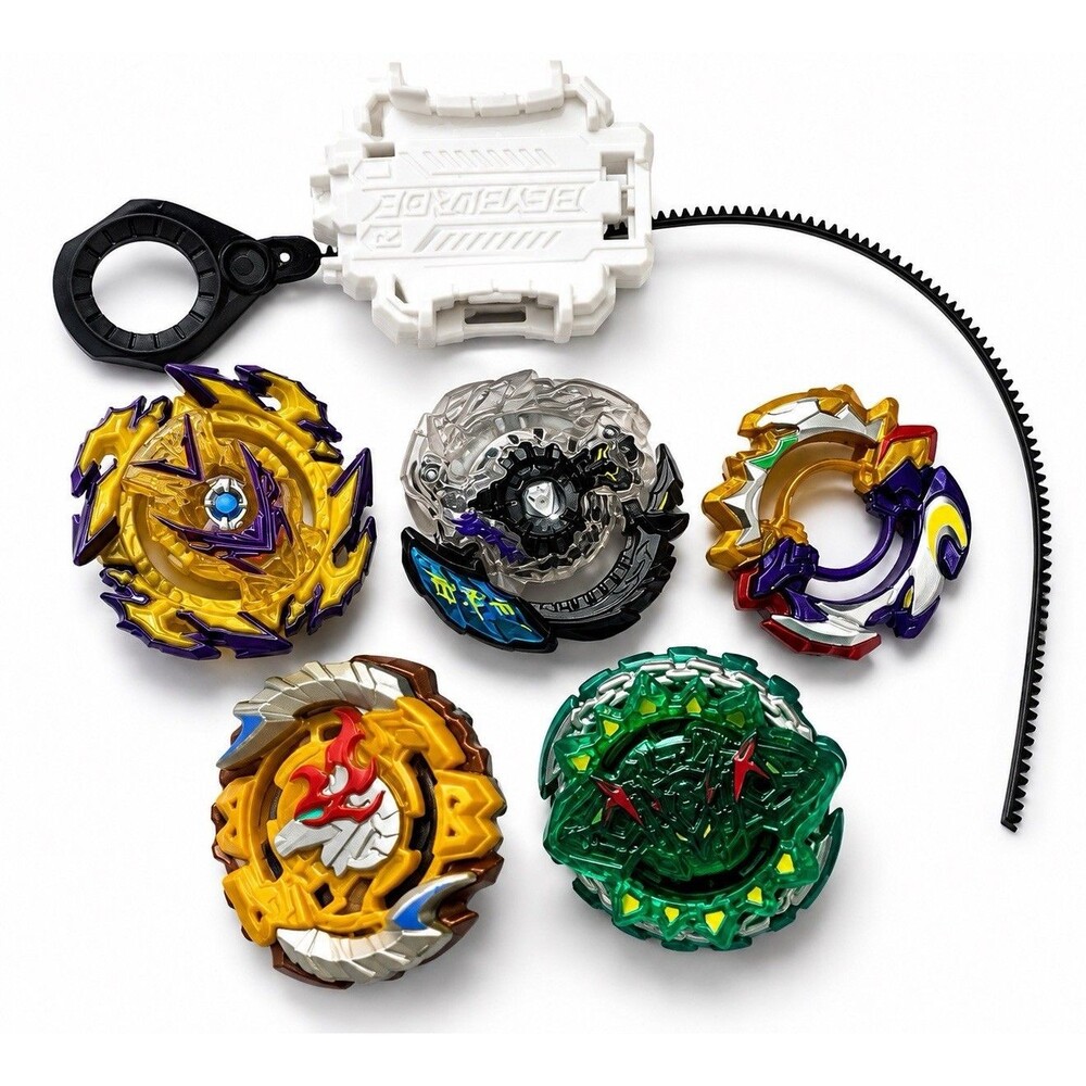 Beyblade Burst Lot 3 Complete Beyblades Launcher Ripcord 2 Extra Parts Hasbro
